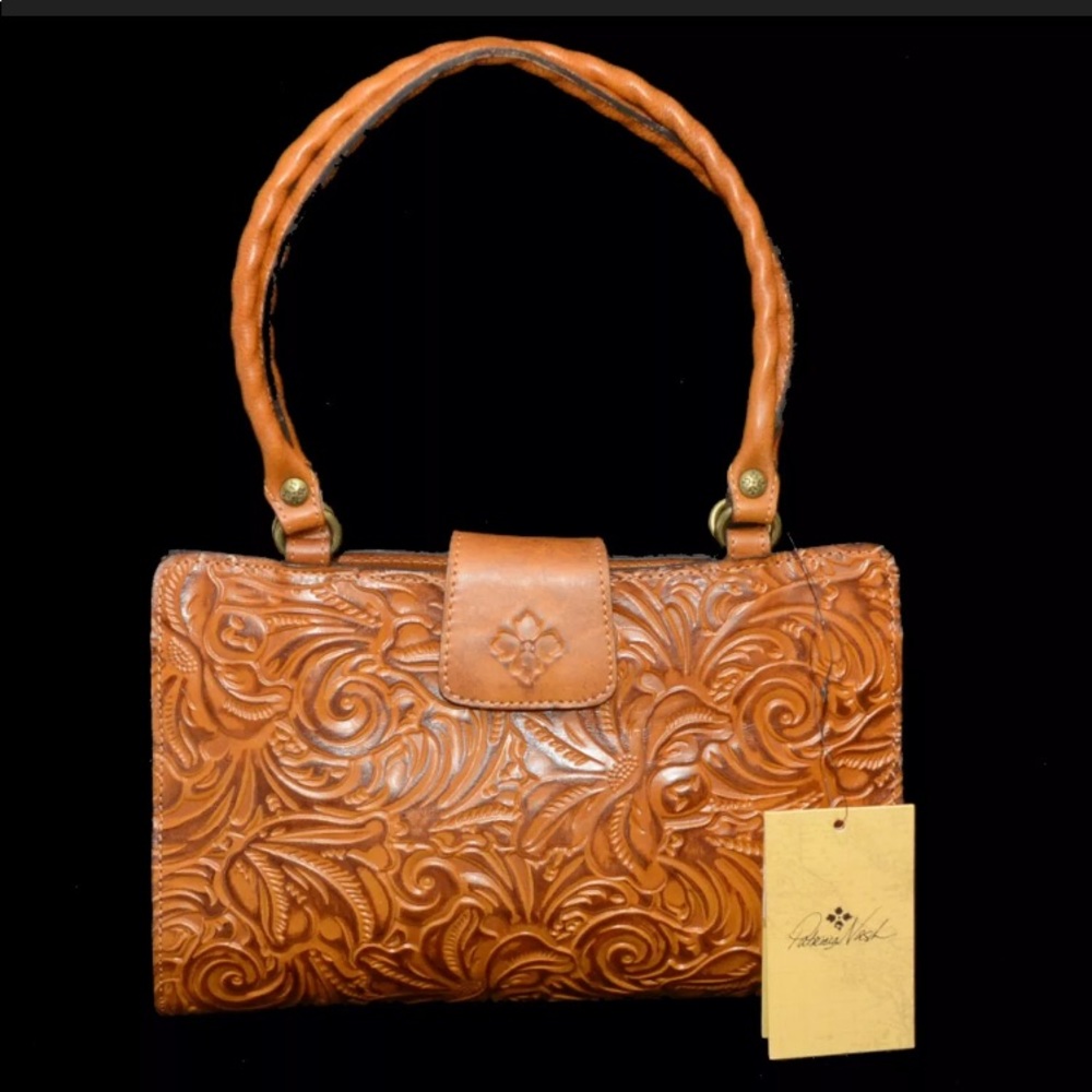 Patricia Nash - Tooled Leather, Rienzo, Gold, Shoulder/Satchel/Handbag